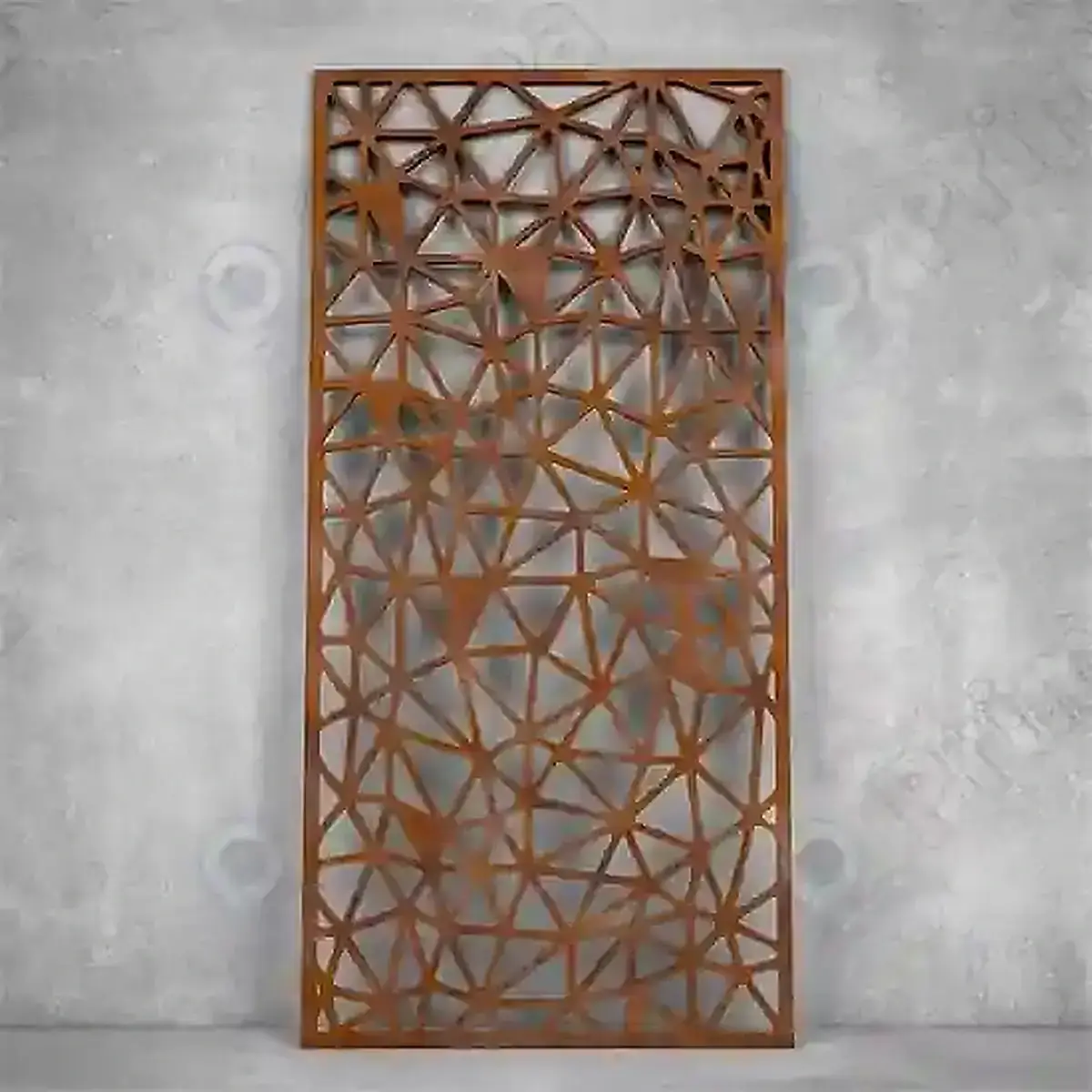 Panel plywood dekoratif berpola geometris